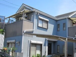 池田市A様邸　外壁塗装と屋根塗装の塗装工事完了